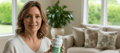 Versatility & Safety — woman holding LIPOLEGS bottle